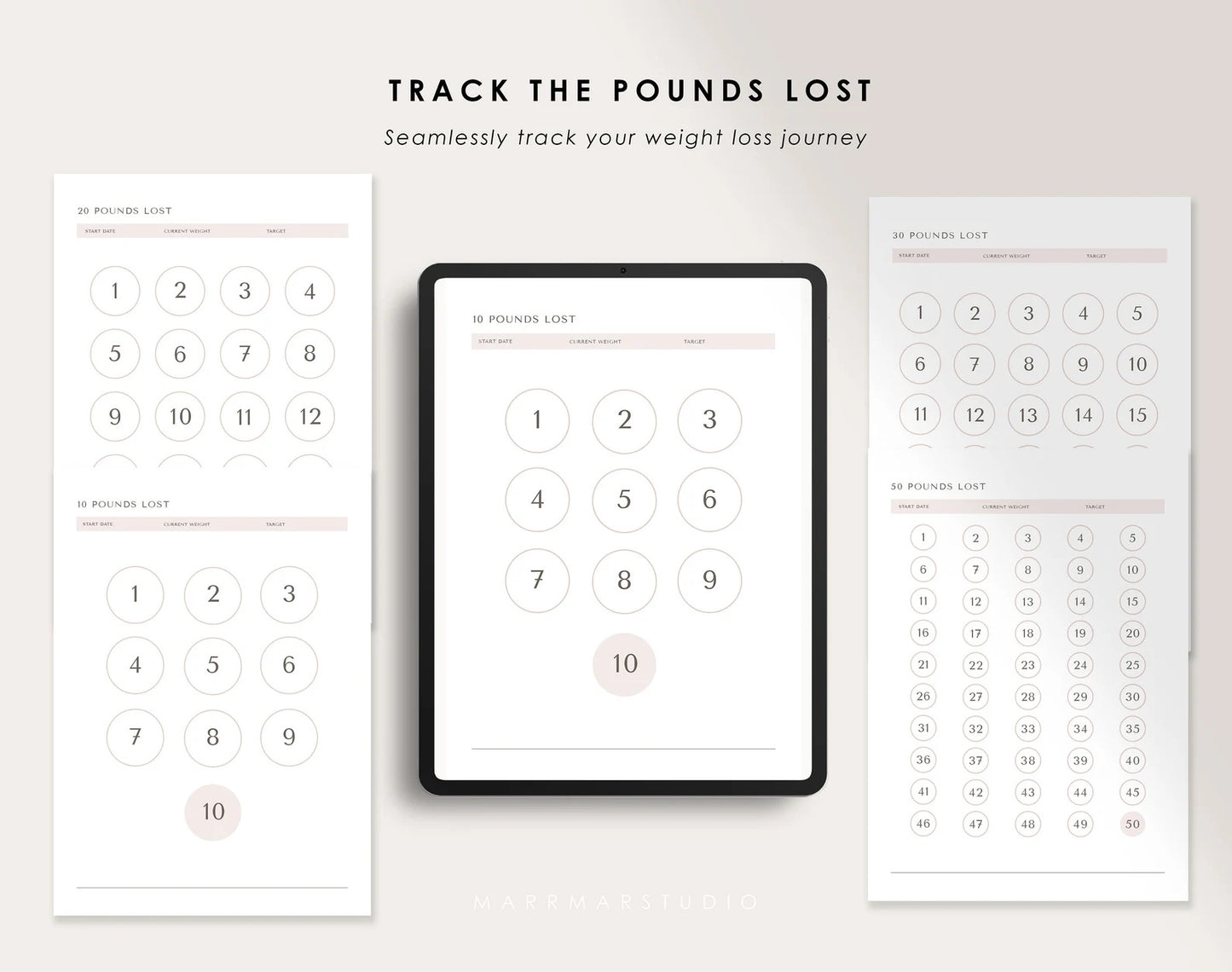 Ultimate Weight Loss Tracker, Weightloss Tracker, Fitness Planner Printable , Weight Loss Chart