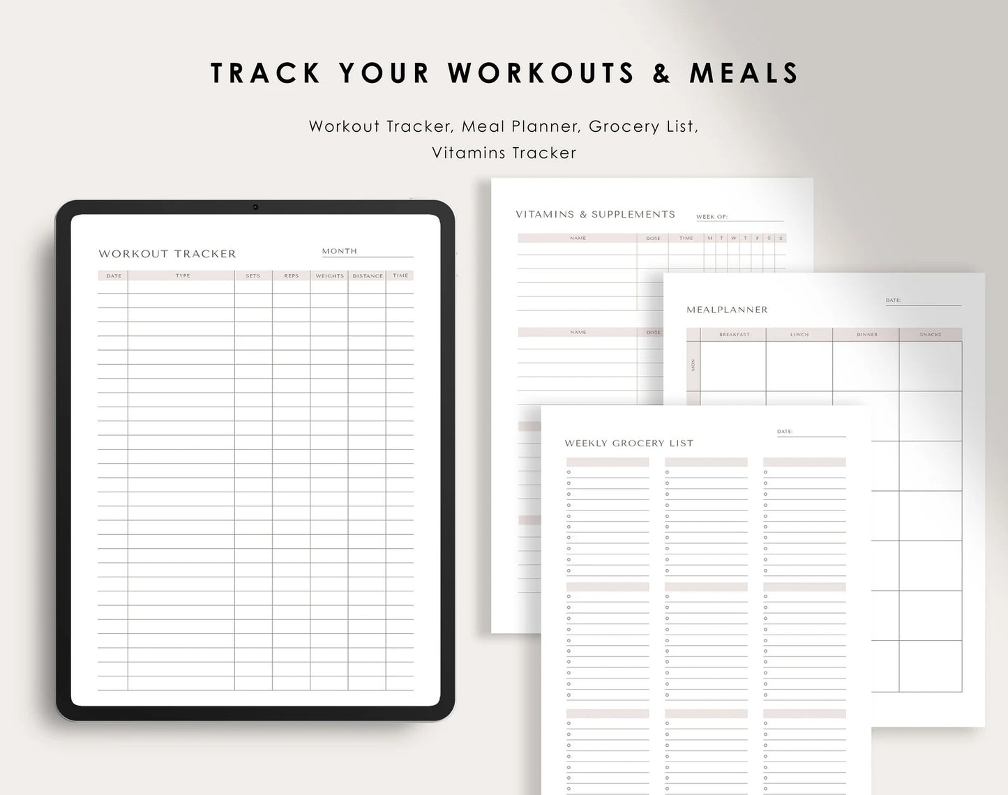 Ultimate Weight Loss Tracker, Weightloss Tracker, Fitness Planner Printable , Weight Loss Chart